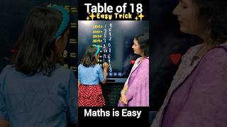 Table of 18 Easy Trick🔥 Easy Table Trick Easy Maths Trick  Vedic Maths ytahorts shorts trend [upl. by Ramsden]