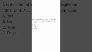 Parricide QnA CriminologyReviewer criminologyboardexam clj studysmarternotharder [upl. by Leno]