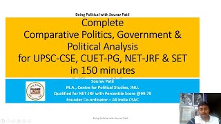 Complete Comparative Politics Government amp Political Analysis in 150 Minutes CUETPG NETJRF UPSC [upl. by Ralyks524]