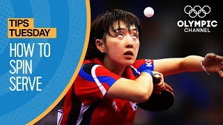 How to spin serve in Table Tennis ft Suh HyoWon  Olympians Tips [upl. by Egdamlat]