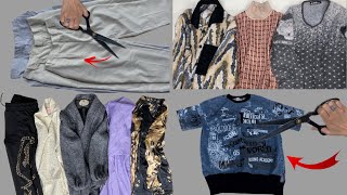 ✅💥 How to old clothes in to stunning new clothes   passionate DIY fashion Makeover ✂️🧵 [upl. by Maccarthy303]