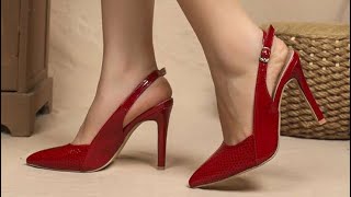 Slingback heels For Girls  trendy heels Design  2024 [upl. by Towbin292]