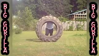 300LBS TIRE WORKOUTBIG GORILLA💪🏿💪🏿💪🏿 [upl. by Anitnas]