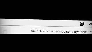 Spasmodische dysfonie audio [upl. by Aihsar]