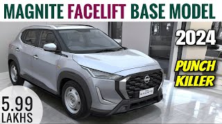 New Magnite Facelift Base Model Review  Next Level  Nissan Magnite 2024 Facelift Base Model Visia [upl. by Afatsum]