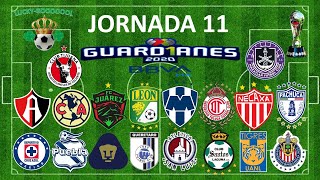 PRONÓSTICOS JORNADA11 GUARDIANES 2020 LIGA MX [upl. by Adianez]