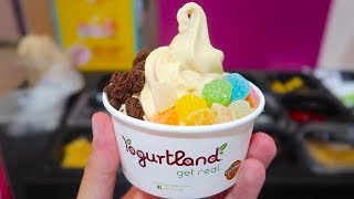 Yogurt ice cream  Yogurtland  Bangkok Thailand [upl. by Beth284]