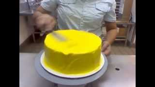 How to Frost an Ice Cream Cake [upl. by Htiekel]