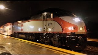 CALTRAIN Baby Bullet behind MP36PH 927 leaves Mountain View California [upl. by Nilyak]