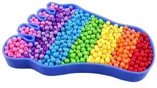 Satisfying Video l How to make Beads Balls from Mixing Candy Cutting ASMR l RainbowToyTocToc [upl. by Naugal]