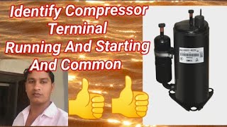 How To Identifycompressor Terminal common running starting check with multimeter electrical [upl. by Niffirg]