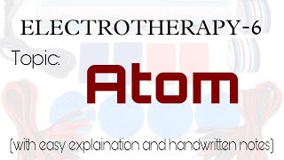 Atom  Basic Electrotherapy  With easy explaination and handwritten notes [upl. by Ladew]