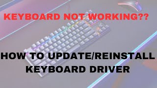 Fix Keyboard Issues on Windows 1011 UpdateReinstall Keyboard Driver [upl. by Binnings]