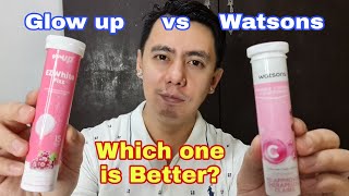 WHICH IS BETTER WATSONS GLUTATHIONE VS GLOW UP GLUTATHIONE WITH COLLAGEN amp VITAMIN C REVIEW [upl. by Anahahs]