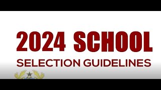 VIDEO ON 2024 SCHOOL SELECTION PROCESS [upl. by Tarrant877]