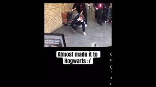 Platform 9 amp 34 🚂 harrypotter hogwarts viralvideo viralcomedy fypシ゚ fypviralシ memes [upl. by Llirrem]