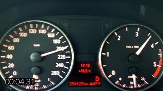 BMW 320d E90  Acceleration 0100 0200 [upl. by Ellita]