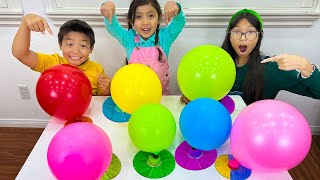 Crafty Balloon DIY Experiments for Kids with Wendy Maddie and Eric [upl. by Noelani]