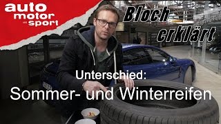 Sommer und Winterreifen Unterschied  Bloch erklärt 6  auto motor und sport [upl. by Anders]