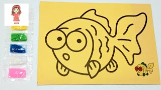 Shocked Fish Sand Painting  Seca [upl. by Rehpretsirhc]