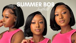 PERFECT SUMMER BOB WIG INSTALL  ALIPEARL HAIR [upl. by Ozneral727]