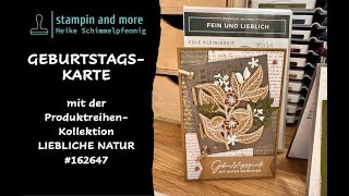 Geburtstagskarte mit der Kollektion LIEBLICHE NATUR von StampinUp© [upl. by Accebber]