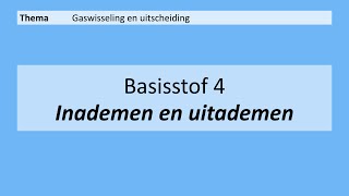 VMBO 4  Gaswisseling en uitscheiding  Basisstof 4 Inademen en uitademen  8e editie [upl. by Lerrehs]