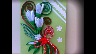 Felicitari quilling de primavaraQuilling cards of spring [upl. by Leahcym]