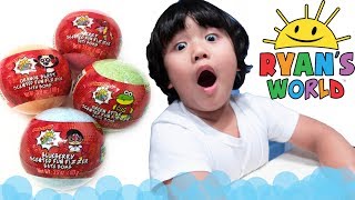 Ryans World Toys FIZZIN BATH BOMB SURPRISE Opening Surprise Toys for Kids Toy Review [upl. by Hertzfeld157]