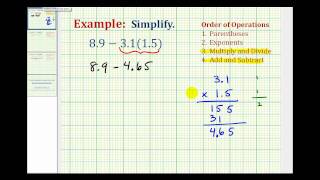 Ex 1 Simplify an Expression Involving Decimals [upl. by Evers]