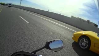 GSXR 750 vs Z06 Corvette [upl. by Oremo315]