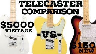 2016 5000 VS 150 Guitar Comparison  61 Fender Telecaster VS Peavey Reactor VS Thinline [upl. by Sacram]