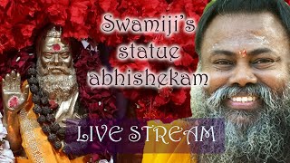 Swamijis statue Abhishekam  LIVE on Swamijis birthday [upl. by Mundt]