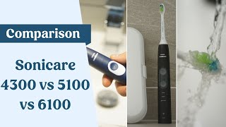 Philips Sonicare ProtectiveClean 4300 vs 5100 vs 6100  UK [upl. by Einuj]