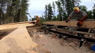 Bozman Portable sawmill canada Lac StJean Horizontal Band saw mill [upl. by Bick]