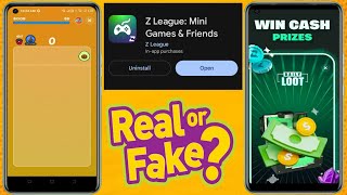 Z League How To Withdraw Money  Z League Mini Games amp Friends  Z League Real Or Fake [upl. by Siuqramed]