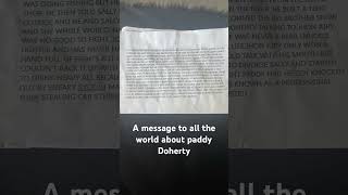 A message to the world about the truth about paddy Doherty [upl. by Ecneps]