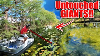 We Found the ULTIMATE Hidden Gem w GIANT Fish Mini Boat Fishing [upl. by Mandelbaum]