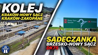 DK75 Brzesko Nowy Sącz Sądeczanka plany i kontrowersje Linia kolejowa Kraków  Nowy Sącz Zakopane [upl. by Eilrebmik]