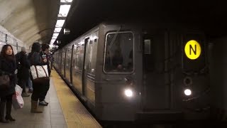 ᴴᴰ R68A N Train Arriving at Canal Street [upl. by Amethist]