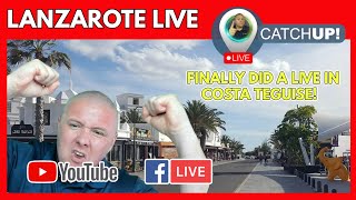 Costa Teguise Lanzarote my 1st Live walk catchup  Sunday 9th April 2023 [upl. by Aekim]