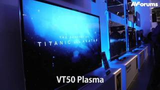 CES 2012  Panasonic GT50 and VT50 3D Plasma TVs launched [upl. by Ileyan]