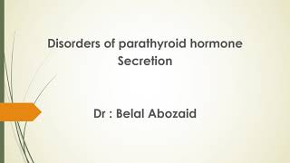 Physiology Disorders of parathyroid gland secretions [upl. by Tamra83]