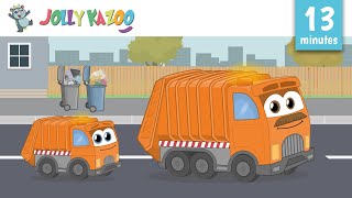 The Garbage Truck Song  Vehicle Song Collection  Jolly Kazoo [upl. by Auqenwahs]