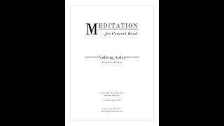 Meditation by Valborg Aulin Score Video for Concert Band arr Cody Myre [upl. by Andris]