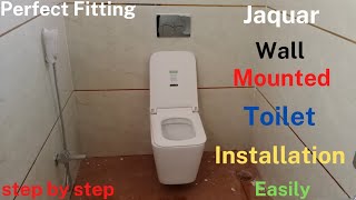 Wall Mounted Toilet Installation  Jaquar Wall Hanging WC  How to Install Allen Key Toilet Easily [upl. by Kcirreg]