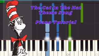 The Cat In The Hat Knows A Lot About That Theme Song Synthesia Piano Tutorial With Sheet Music [upl. by Acinelav]