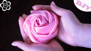 Роза Скрученная из Ткани  DIY Fabric Flowers [upl. by Kinny]