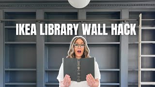 IKEA HACK DIY Billy Bookcase BuiltIn Library Wall [upl. by Tate140]