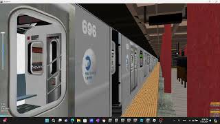 Openbve R152 9 Train Arriving at Nevins Street [upl. by Anauqcaj]